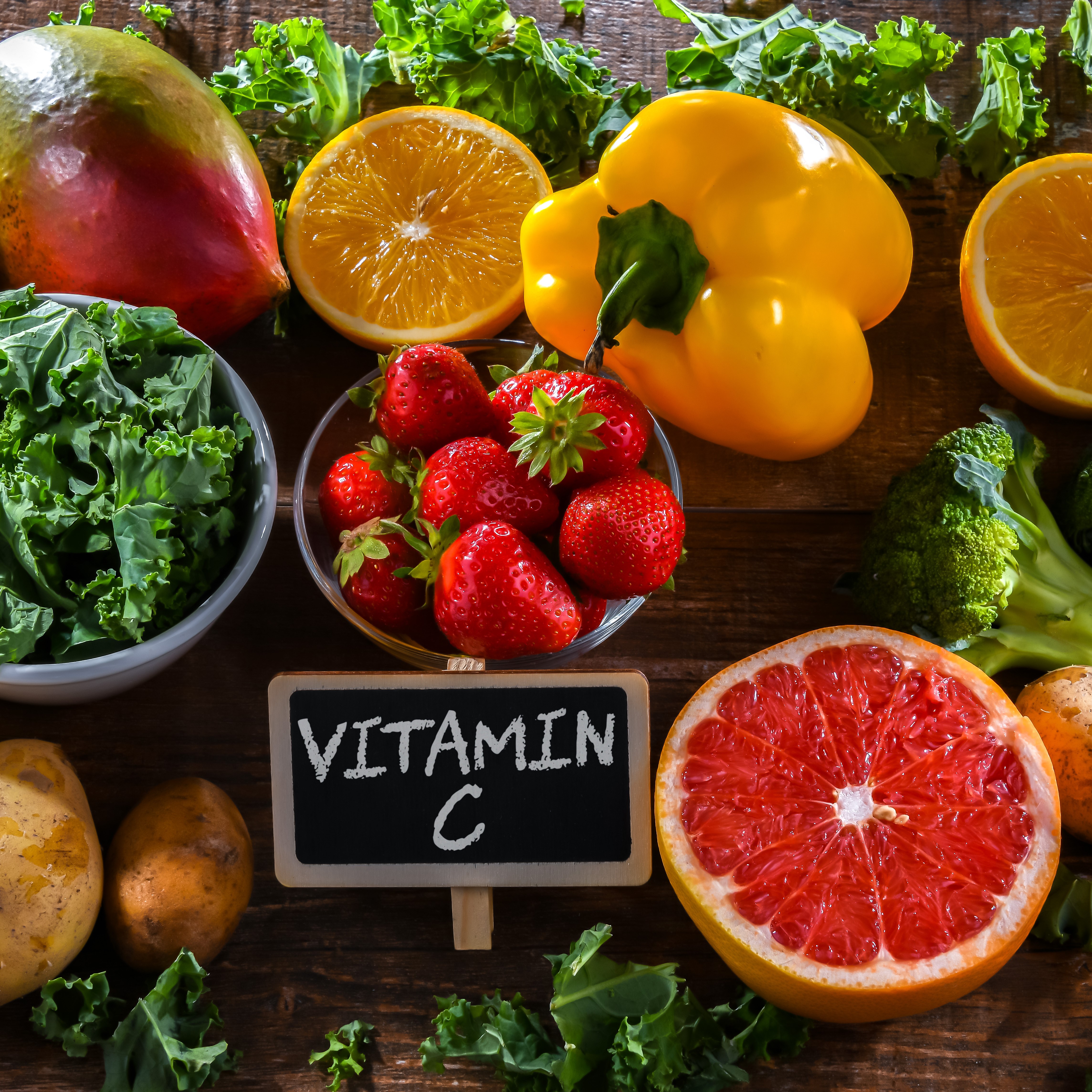 Food products rich in vitamin C or ascorbic acid. Vitamine C, De EetLijn